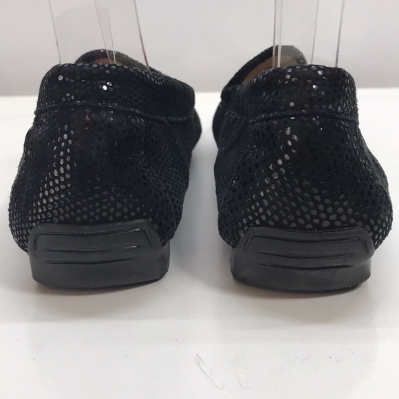 Neiman Marcus Black Leather Penny Loafer Driving Shoes